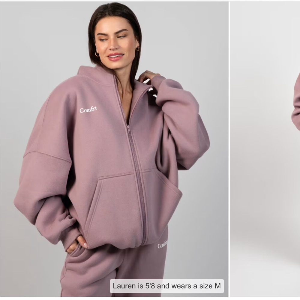 Comfrt Cloud Zip Hoodie Orchid Large